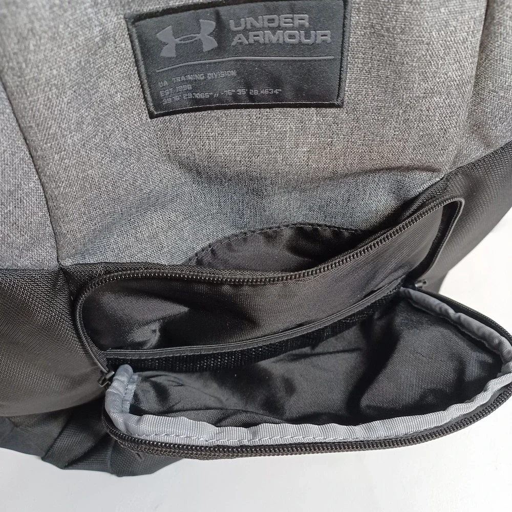 Under Armour Training Division Backpack Black Grey MOLLE Charged Cushioning Bag